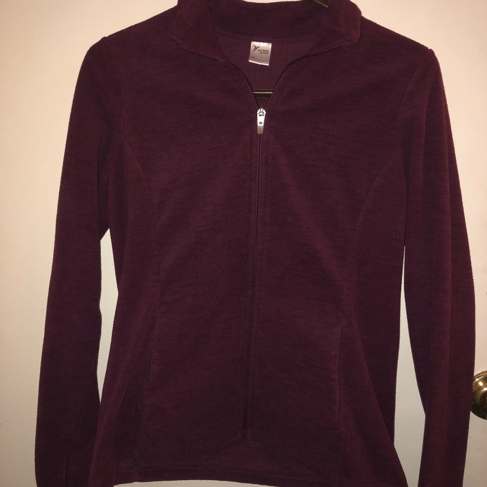 Purple, old navy fleece athletic jacket